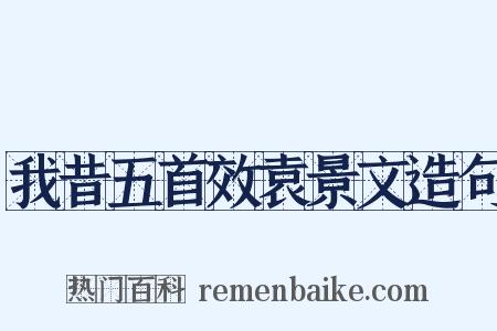 我昔五首效袁景文造句是什么意思的图片